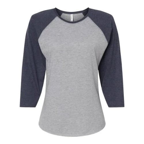 LAT Women's Baseball Fine Jersey Three-Quarter Sleeve Tee