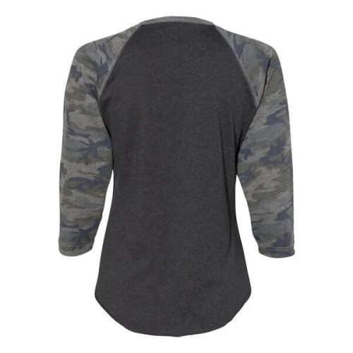 LAT Women's Baseball Fine Jersey Three-Quarter Sleeve Tee