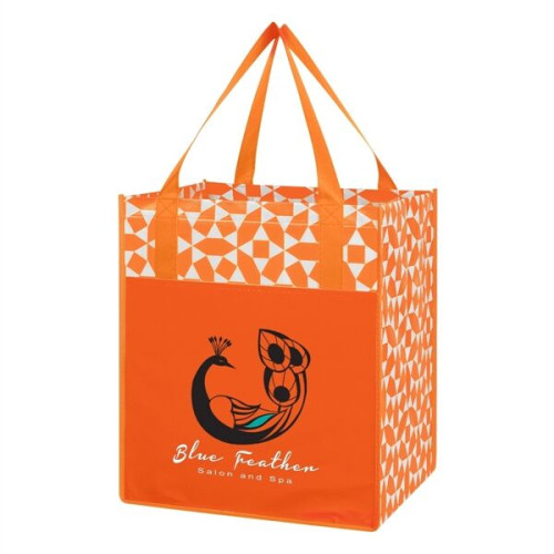 Non-Woven Geometric Shopping Tote Bag