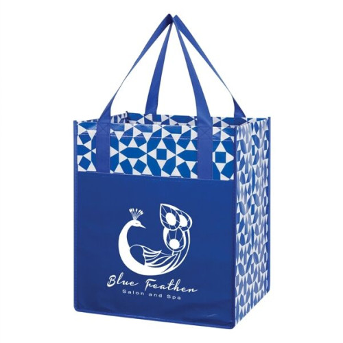 Non-Woven Geometric Shopping Tote Bag