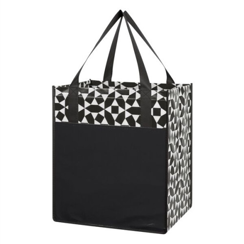 Non-Woven Geometric Shopping Tote Bag