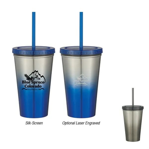16 Oz. Chroma Stainless Steel Tumbler