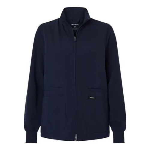Jaanuu Women's Ceri Essential Full-Zip 6-Pocket Scrub Jacket
