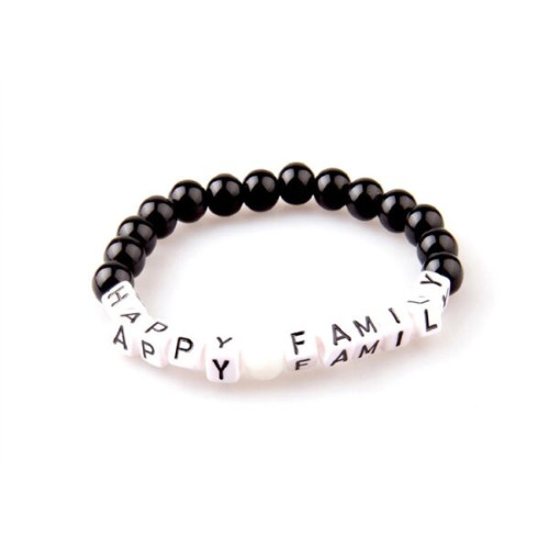 Acrylic Bracelet with Letter Beads