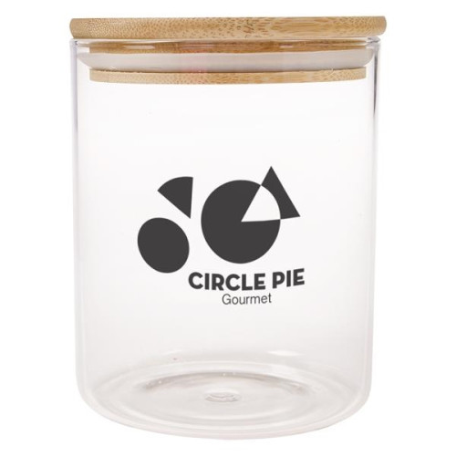 Glass Container With Bamboo Lid