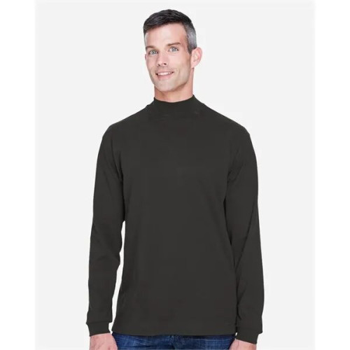 Devon & Jones Unisex Sueded Jersey Mock Neck T-Shirt